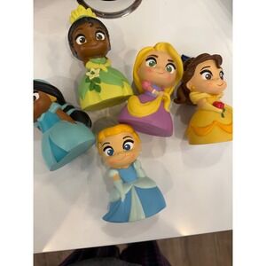 Disney Princess bath Figures Set Cinderella Rapunzel Belle Jasmine Tiana Toys